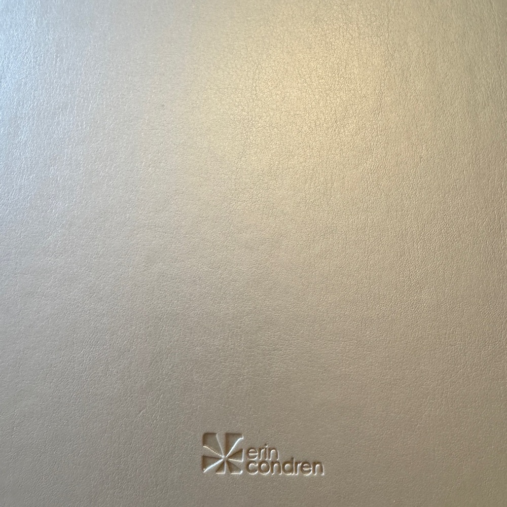 Erin Condren champagne vegan leather lined notebook a5 size new - Picture 5 of 6
